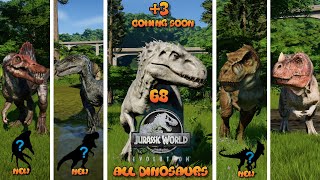 68 All Dinosaurs  Jurassic World Evolution [upl. by Young848]