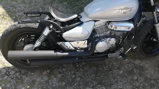 Hyosung aquila gv 125 BOBBER PROJECT  Exhaust sound [upl. by Alton609]