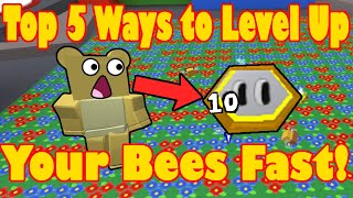 Top 5 Ways To Level Up Your Bees Fast In Bee Swarm Simulator Roblox [upl. by Arleyne977]