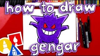 How To Draw Gengar Pokemon [upl. by Auqeenwahs]