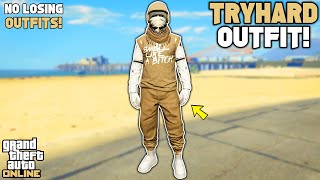 UPDATE GTA 5 ONLINE EASY TAN JOGGERS RIPPED SHIRT GLITCH TRYHARD MODDED OUTFIT 158 NO TRANSFER [upl. by Staffan]