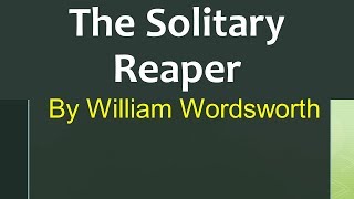 The Solitary Reaper Poem summary explanation meanings Question Answers [upl. by Yednarb]