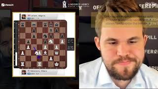 Lindores Abbey Rapid Challenge  Semifinals Day 1 Carlsen crushes Nakamura [upl. by Ellehcim811]