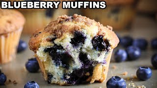 Easy Blueberry Muffins Recipe [upl. by Clovah]