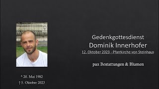 Gedenkgottesdienst Dominik Innerhofer [upl. by Codie477]