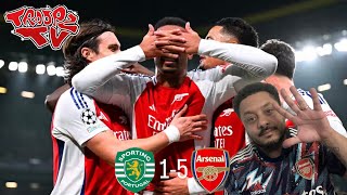 Sporting CP 15 Arsenal  Troopz Match Reaction  GABRIEL POCKETED GYOKERES [upl. by Drannel763]