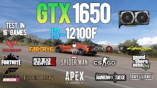 GTX 1650 Test in 16 Games in 2023 ft i3 12100F [upl. by Minoru]