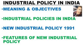 🛑INDUSTRIAL POLICIES IN INDIA  NEW INDUSTRIAL POLICY  By Ayushi Sharma  UPSC [upl. by Dur]