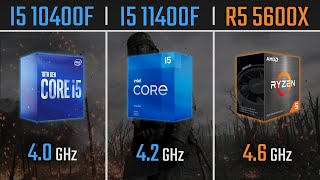 I5 10400F vs I5 11400F vs Ryzen 5 5600X  1080P 1440P amp 4K Benchmarks [upl. by Atinrev]