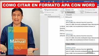 ✍️ Cómo citar en NORMAS APA sin saber APA con Word ✍️ [upl. by Belayneh]