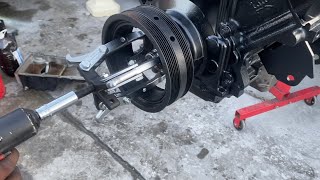 HOW TO REMOVE AND INSTALL A LS HARMONIC BALANCER USING A GM Ls7 CRANK BOLT [upl. by Icnan740]