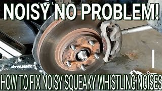 How to Fix Noisy disc brakesrotors squeaking sound whistling while driving after new pads [upl. by Airtened]