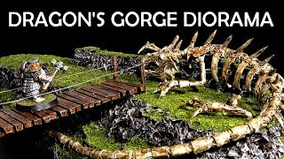 Dragons Gorge  How to Build a Simple Diorama for DampD or Warhammer Interactive Terrain [upl. by Jemima142]