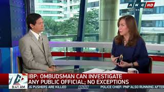 Ombudsman has right duty to investigate public officials says IBP [upl. by Brannon838]