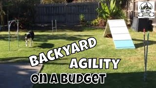 DIY Backyard Dog Agility Training Course on a Budget [upl. by Aracahs616]