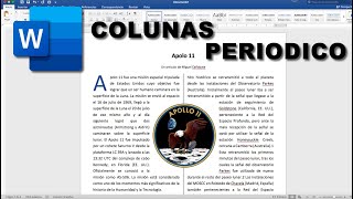 Hago un PERIODICO en WORD Mira el RESULTADO [upl. by Nestor415]