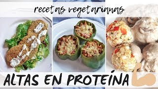 Recetas vegetarianas altas en proteína 💪🏾 Highprotein vegetarian meals [upl. by Nireil552]