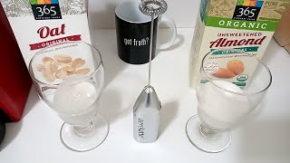 Oat Milk vs Almond Milk part 2 Frothing Test [upl. by Josler]