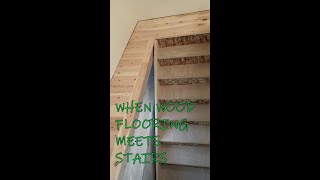 When Flooring Meets Stairs  Stair Transition DIY Shorts [upl. by Enimzzaj551]