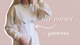 DIY CORSET TUTORIAL  PATTERNS AVAILABLE  How to Sew Your Own Sheer Corset Detailed Explanation [upl. by Yetak]