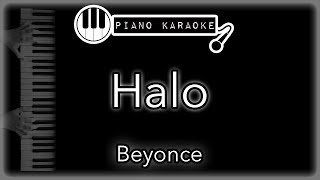 Halo  Beyonce  Piano Karaoke Instrumental [upl. by Haim512]