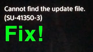 PS4 Cannot find the update file SU413503 ERROR CODE HOW TO FIX [upl. by Lucian502]