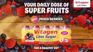 VITAGEN Less Sugar Mixed Berries  English 20 secs [upl. by Hank]