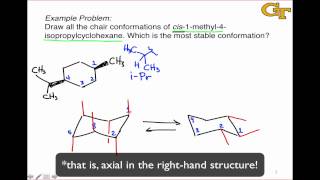 Evaluating Relative Stability of Chair Conformers [upl. by Mott]