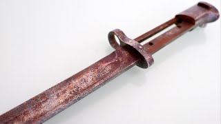 Old Rusty Bayonet Restoration  Impossible Task [upl. by Ikcin363]