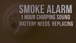 Smoke Alarm Battery Needs Replacing Low Battery 1 Hour Annoying Chirping Sound [upl. by Aihsile881]