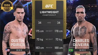 Dustin Poirier vs Charles Oliveira  UFC Championship Fight [upl. by Dralliw]