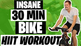 HIIT Workout  Insane 30 Minute Bike Workout [upl. by Auhsoj344]