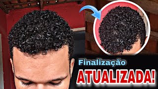 FINALIZAÇÃO ATUALIZADA PARA CABELO CACHEADO MASCULINO CURTO [upl. by Neysa697]