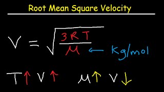 Root Mean Square Velocity  Equation  Formula [upl. by Ruthven969]