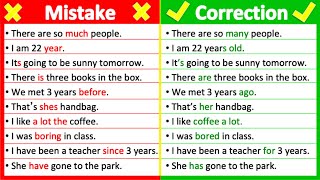 20 MOST COMMON GRAMMAR MISTAKES 🤔 😮  Mistakes amp correction ✅ [upl. by Kehoe]