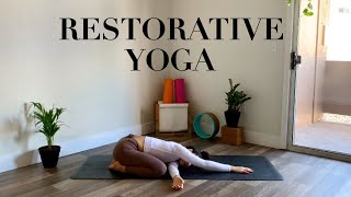 Restorative Yoga  No Props  40 Min SelfCare Practice [upl. by Naenej]