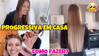 COMO FAZER PROGRESSIVA EM CASA  TUTORIAL [upl. by Anne-Corinne398]