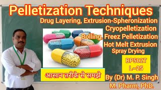 Pelletization Techniques  Pharmaceutical Pellets  Industrial Pharmacy  BP502T  L25 [upl. by Ykcub]