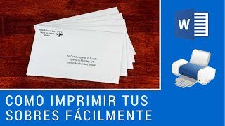 CÓMO IMPRIMIR SOBRES CON TU IMPRESORA [upl. by Bart509]