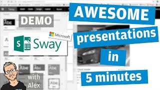 DEMO Awesome presentations in 10 mins with Sway Microsoft Office 365 [upl. by Laynad878]