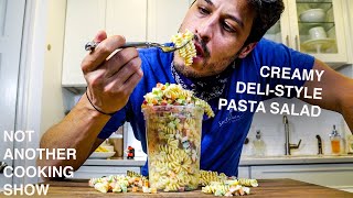 creamy deli style PASTA SALAD youll actually want to eat [upl. by Nestor]