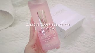 Clinique Clarifying Lotion 3  Review  sunshane [upl. by Payne]