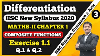 Differentiation Ex 11 Part 3 MathsII 12th New Syllabus 202021  Composite Functions  Dinesh Sir [upl. by Ninette]