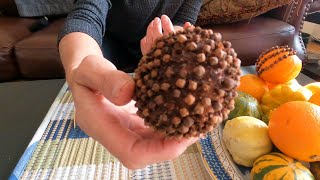 Making Clove Orange Pomanders for Christmas  Prepping for the Holidays [upl. by Eidnarb]