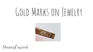 Gold Marks on Jewelry  What Do They Mean [upl. by Chlores]