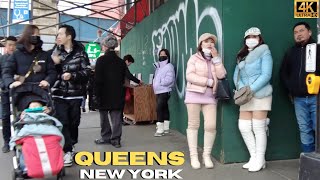 Walking Flushing Queens NY  Chinatown Hustle 4K [upl. by Norra]