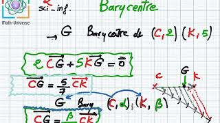 Barycentre Partie 1 2eme Science  Info Cours [upl. by Nafets]