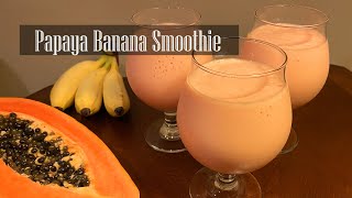 Papaya Banana Smoothie Recipe  RKC [upl. by Bertie]