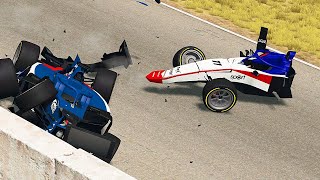 F2 Racing Crashes 1  BeamNG Drive [upl. by Sihun872]