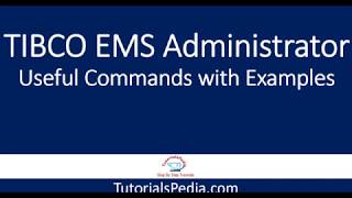 TIBCO EMS Administrator Tutorial Useful EMS Commands with Examples [upl. by Santoro846]